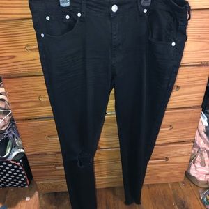 Black ripped jeans